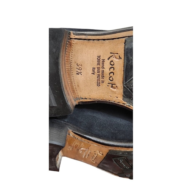 Rocco P. Hand Made Torre Saw Patrisio Women's Black Suede Chelsea boots 39.5 - Picture 9 of 12